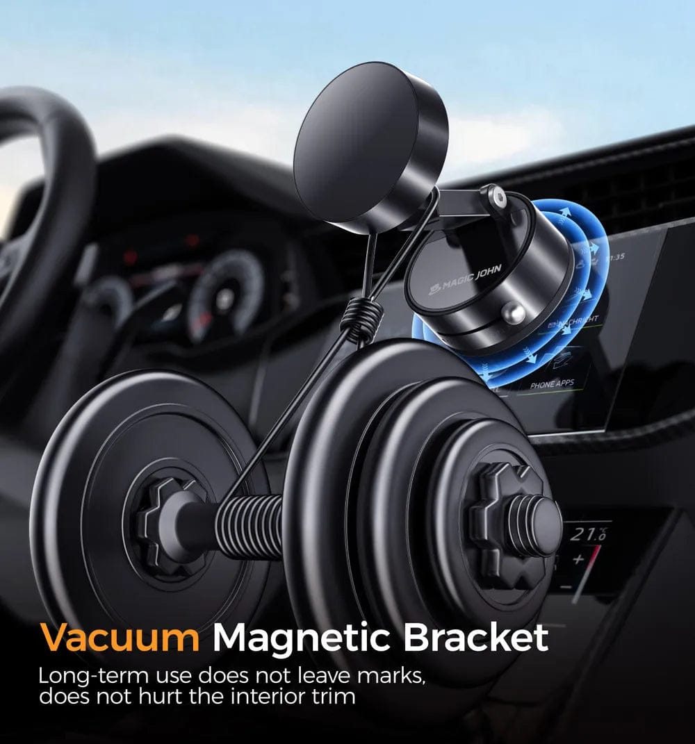 "360° Vacuum Magnetic Suction Phone Holder – Ultra-Strong, No-Drill Mount for Car & Home"