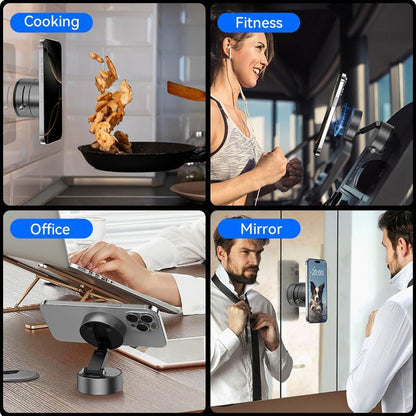 "360° Vacuum Magnetic Suction Phone Holder – Ultra-Strong, No-Drill Mount for Car & Home"